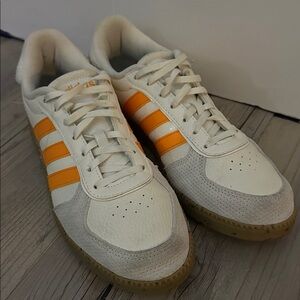 Adidas White and Orange Casual Sneakers